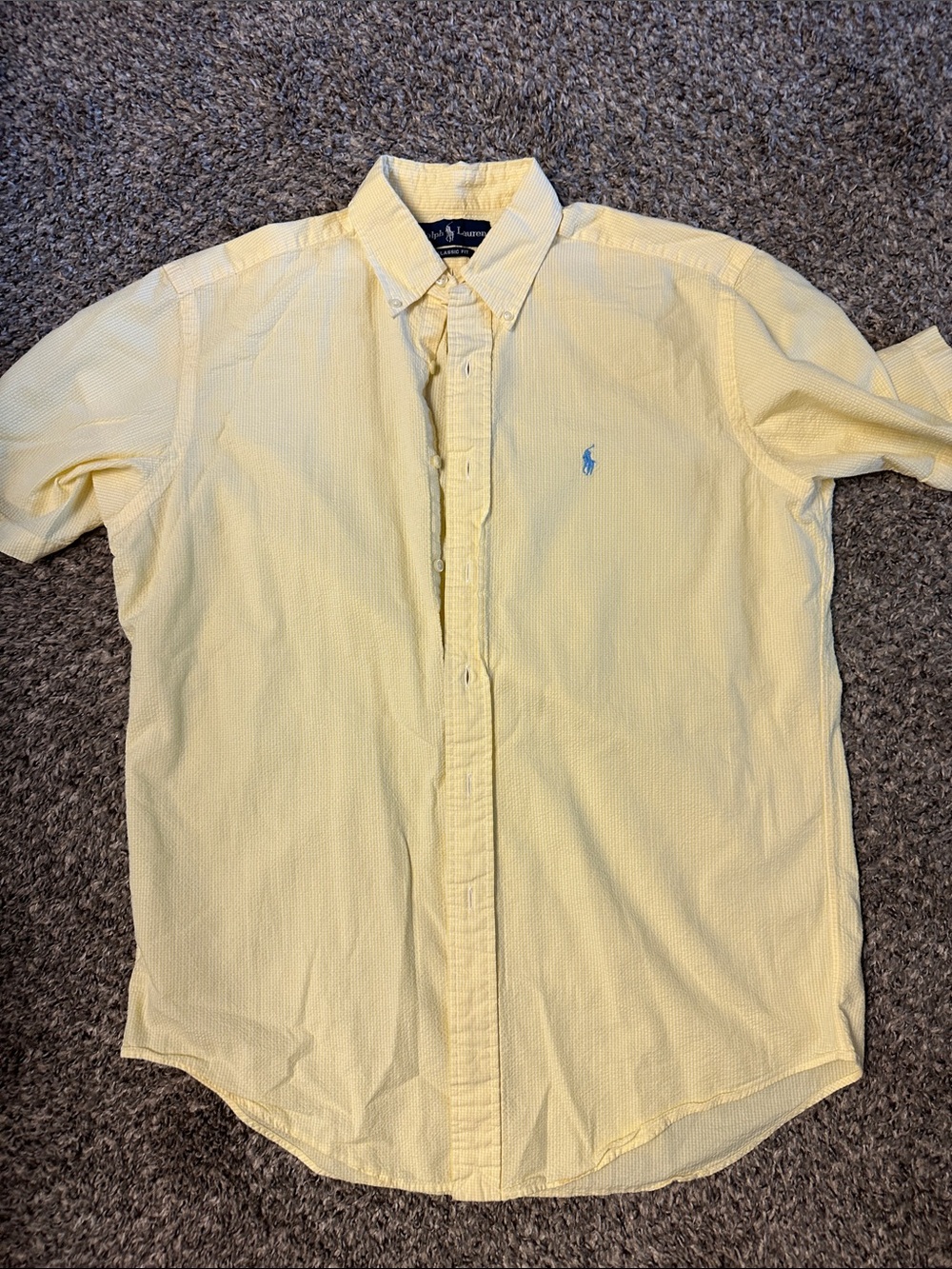Polo by Ralph Lauren Lightweight Pale Yellow Button-Down Shirt
